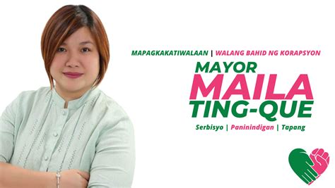 maila rosario s. ting-que|Speech of Mayor Maila Ting Que at the launching of Manang.
